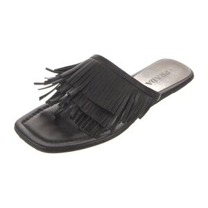 Prada fringe flat sandals